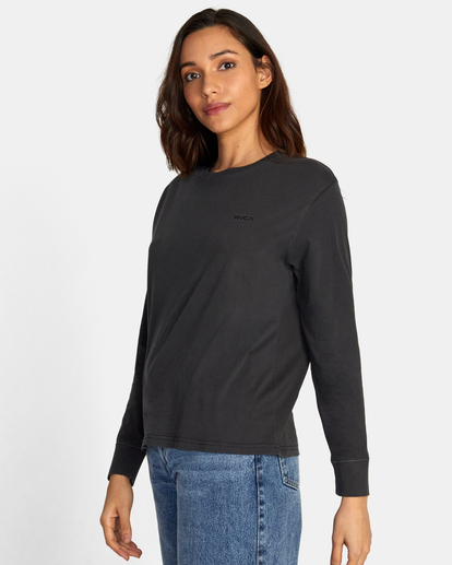 4 PTC Stolen Long Sleeve Tee Black AVJZT00559 RVCA