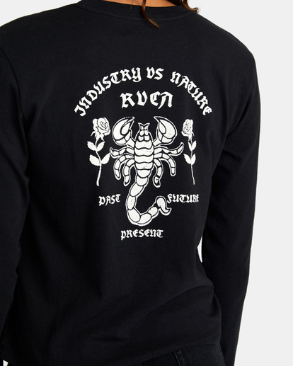 6 Romance Long Sleeve Tee Black AVJZT00590 RVCA