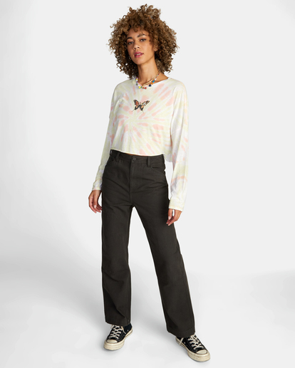 3 Transcend Long Sleeve Tee White AVJZT00595 RVCA