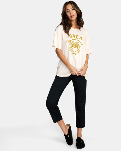 3 VA Shield Boyfriend Tee Pink AVJZT00627 RVCA