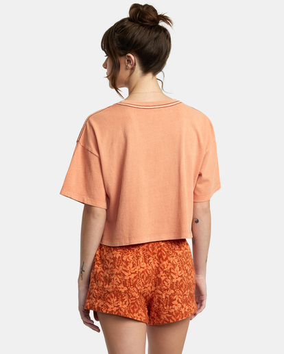 1 Together Boyfriend Crop T-Shirt Orange AVJZT00664 RVCA