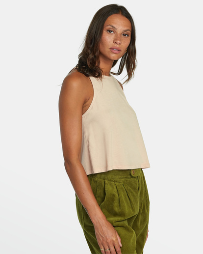 5 Traveler Tank Top Beige AVJZT00673 RVCA