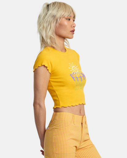 5 Sun Worship Classmate T-Shirt Yellow AVJZT00693 RVCA