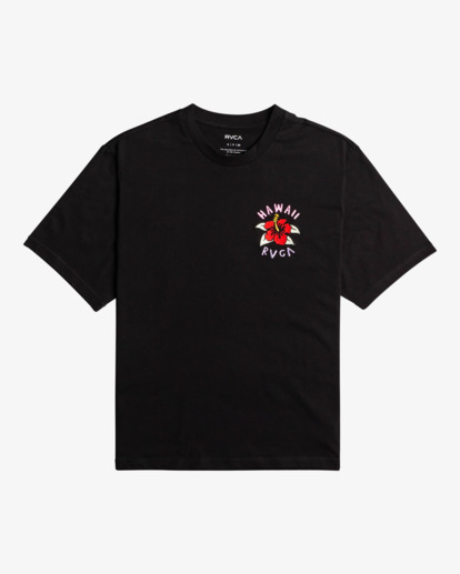 6 Hibiscus Hawaii Tee Black AVJZT00696 RVCA