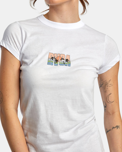 2 Gulf Coast T-shirt White AVJZT00701 RVCA