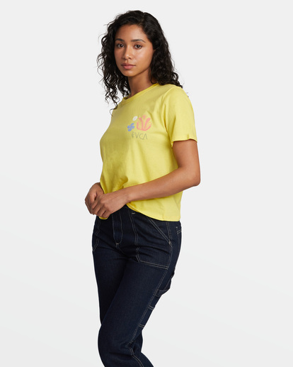 3 Cuttings T-Shirt Yellow AVJZT00730 RVCA