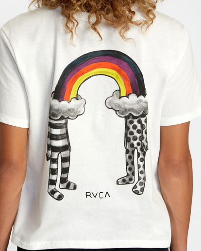 2 Rainbow Connection T-Shirt White AVJZT00731 RVCA
