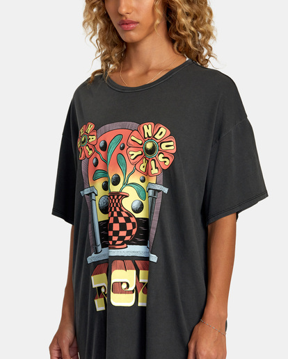 2 Martin Ander Potal Tee Black AVJZT00747 RVCA
