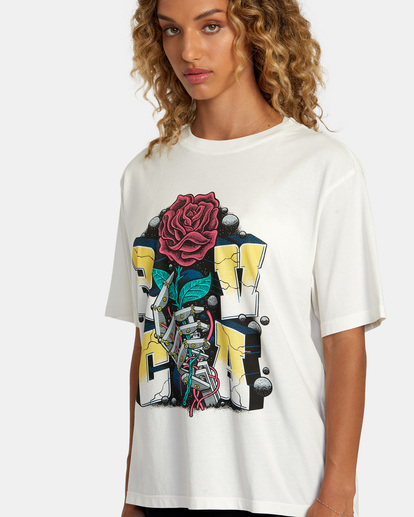 2 Martin Ander Manderoid - T-shirt pour Femme Blanc AVJZT00753 RVCA