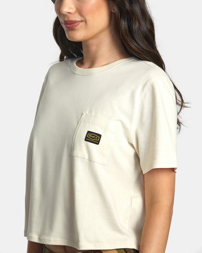 6 Recession Pocket - T-Shirt for Women White AVJZT00814 RVCA