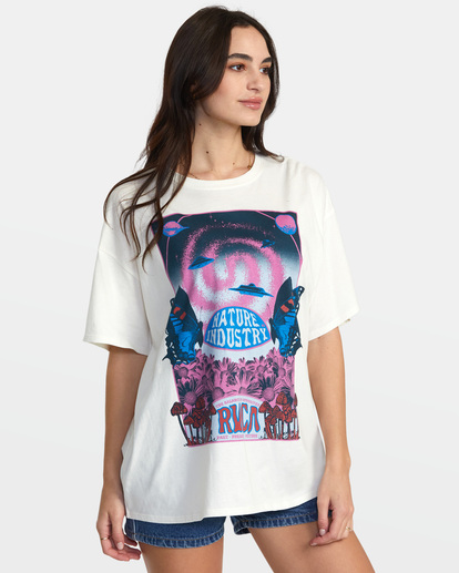 5 Spaced Out T-Shirt White AVJZT00845 RVCA