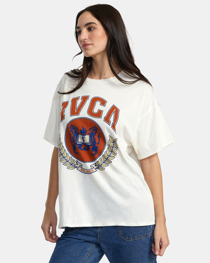 4 Varsity - T-Shirt for Women White AVJZT00847 RVCA