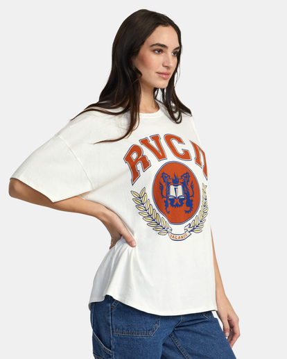 5 Varsity - T-Shirt for Women White AVJZT00847 RVCA