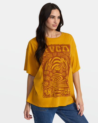 5 Swirl T-Shirt Brown AVJZT00869 RVCA