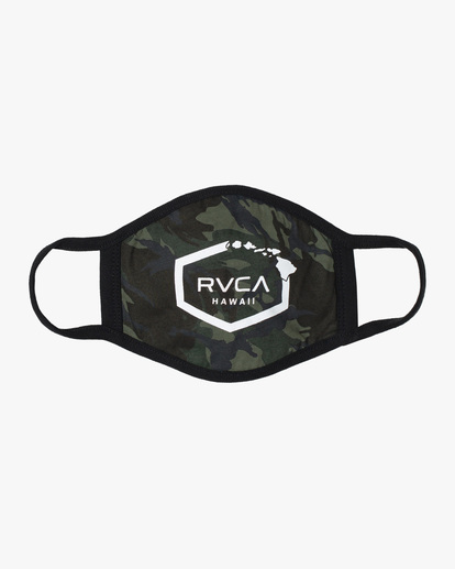 0 Hawaii Island Hex Face Mask Brown AVYAA00130 RVCA