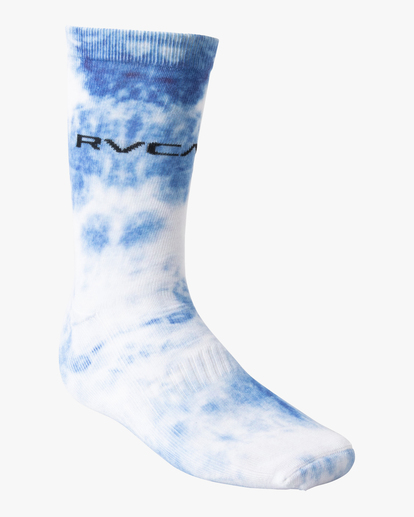 4 2 Pack Tie-Dye Crew Socks Blue AVYAA00187 RVCA
