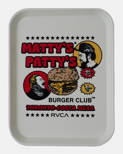 0 Matty's Patty's Burger Club Tray White AVYAA00210 RVCA