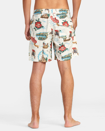 2 Perry Elastic Boardshorts 17" White AVYBS00126 RVCA