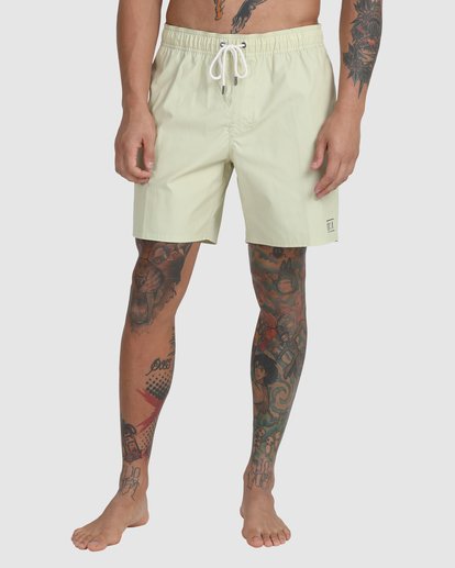 1 Opposites Elastic Waist 2 Boardshorts 17" Green AVYBS00162 RVCA