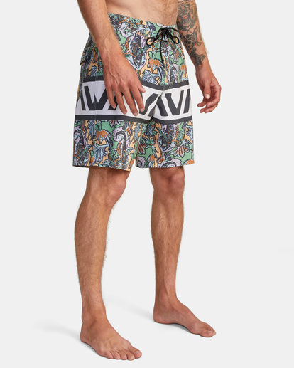 6 VA Banded Boardshorts 18" Blue AVYBS00189 RVCA