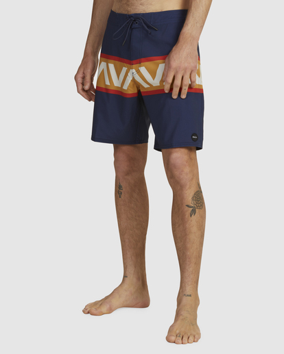 4 VA Banded Boardshorts 18" Blue AVYBS00189 RVCA