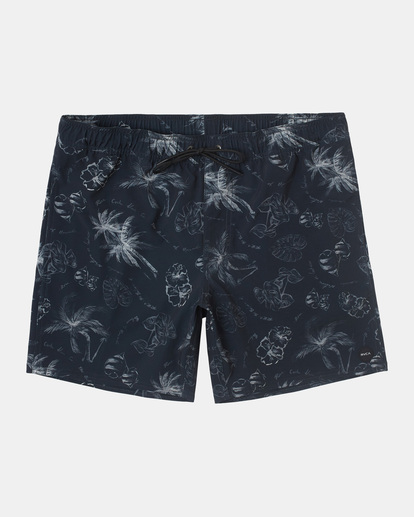 0 VA Pigment Elastic Waist Boardshorts 17" Black AVYBS00204 RVCA