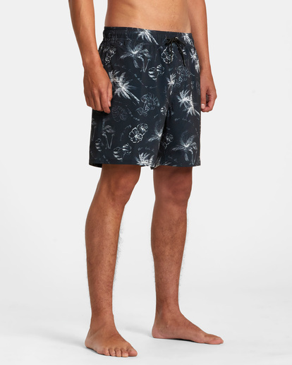 5 VA Pigment Elastic Waist Boardshorts 17" Black AVYBS00204 RVCA