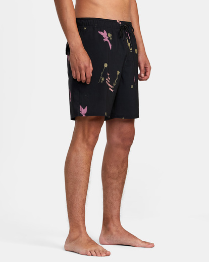 6 VA Pigment Elastic Waist Boardshorts 17" Purple AVYBS00204 RVCA