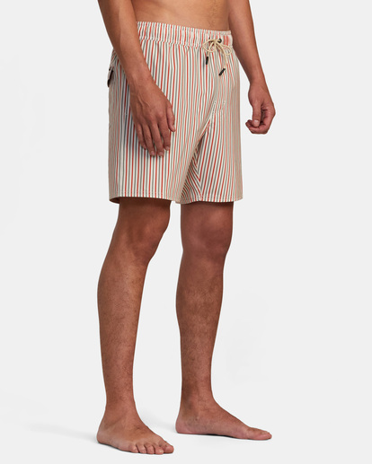 6 VA Pigment Elastic Waist Boardshorts 17" Beige AVYBS00204 RVCA