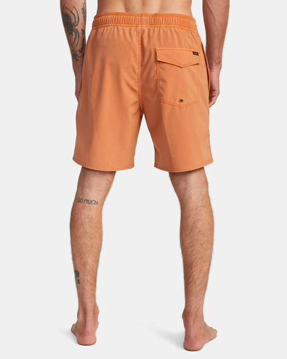 2 VA Pigment Elastic Waist Boardshorts 17" Brown AVYBS00207 RVCA
