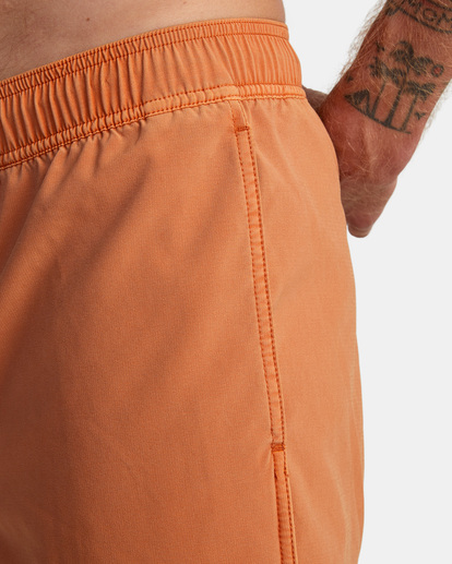 8 VA Pigment Elastic Waist Boardshorts 17" Brown AVYBS00207 RVCA