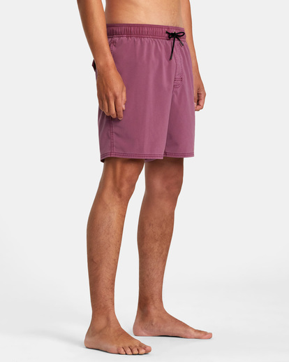 6 VA Pigment Elastic Waist Boardshorts 17" Purple AVYBS00207 RVCA