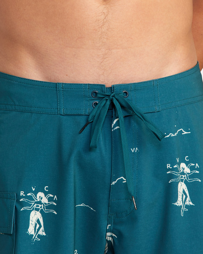 3 Hula Hands Eastern Boardshorts 20" Blue AVYBS00234 RVCA