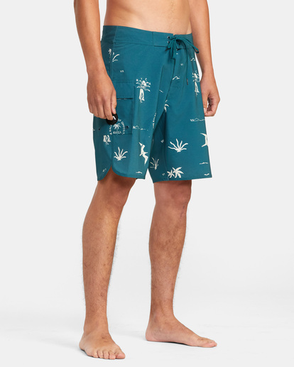6 Hula Hands Eastern Boardshorts 20" Blue AVYBS00234 RVCA