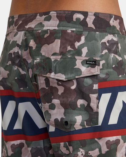 7 Hawaii Spot Camo VA 18" Elastic Boardshorts Grey AVYBS00285 RVCA