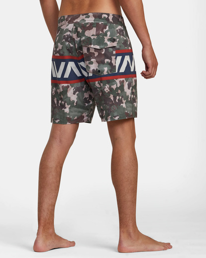 5 Hawaii Spot Camo VA 18" Elastic Boardshorts Grey AVYBS00285 RVCA