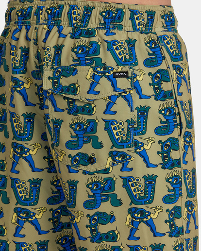 7 Elastic Waist Boardshorts 17" Green AVYBS00294 RVCA