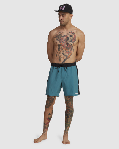 3 Apex Elastic Boardshorts Blue AVYBS00297 RVCA