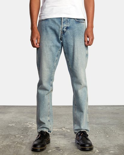 Week End Straight Fit Organic Denim Jeans Rvca