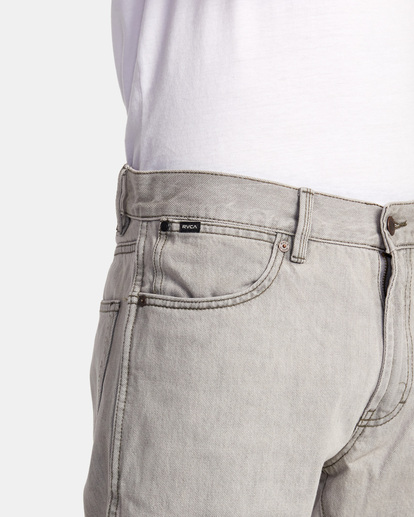 3 Weekend Straight Fit Jeans Grey AVYDP00127 RVCA