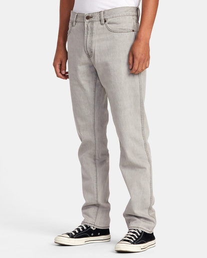 4 Weekend Straight Fit Jeans Grey AVYDP00127 RVCA
