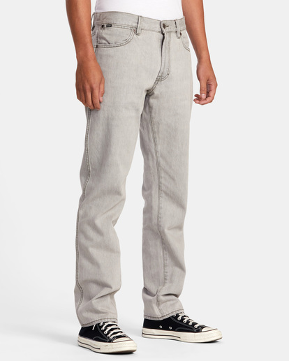6 Weekend Straight Fit Jeans Grey AVYDP00127 RVCA