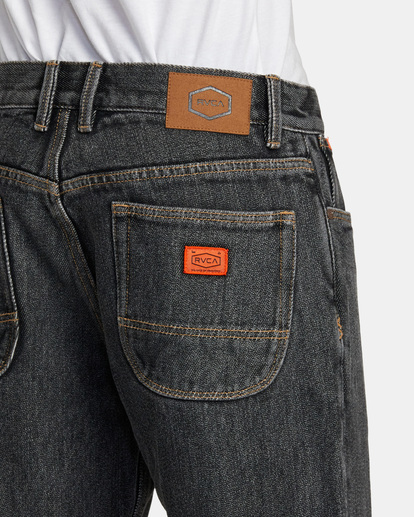 6 Americana Chainmail - Relaxed Fit Jeans for Men Gray AVYDP00132 RVCA