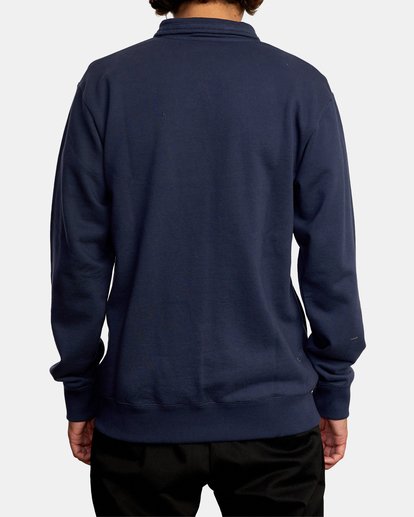2 Keats Half-Zip Mock Neck Pullover Blue AVYFT00157 RVCA