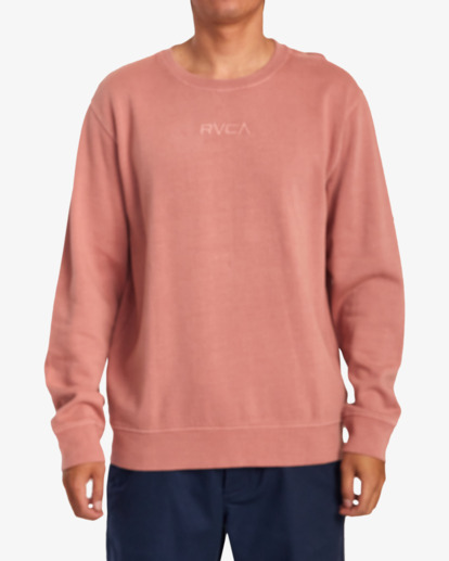 1 Tonally Fleece Crewneck Sweatshirt Brown AVYFT00289 RVCA