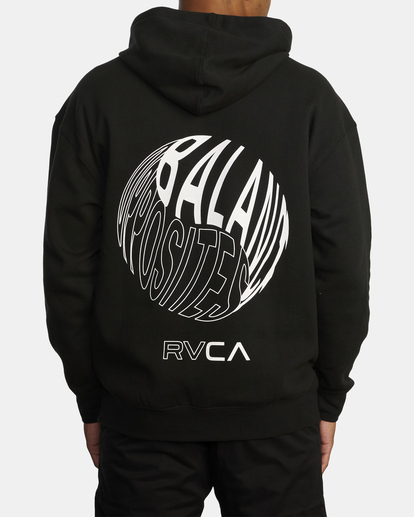 3 Yin Yang Balance Pullover Hoodie Black AVYFT00301 RVCA