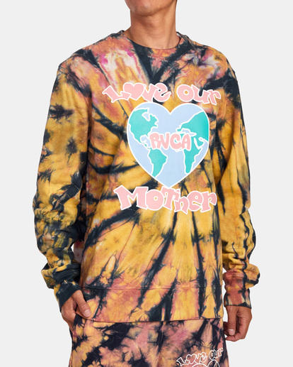 7 Freaktopia Love Your Mother Sweatshirt White AVYFT00305 RVCA