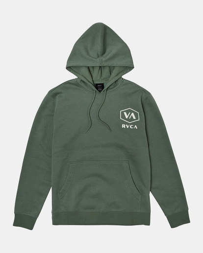 0 VA Classic Stack Hoodie Green AVYFT00356 RVCA
