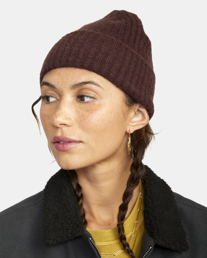 2 Warm Eyes Beanie Brown AVYHA00249 RVCA