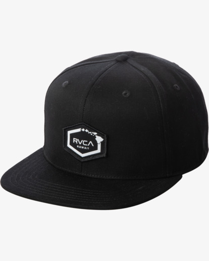 0 Island Hex Snapback Hat Black AVYHA00389 RVCA